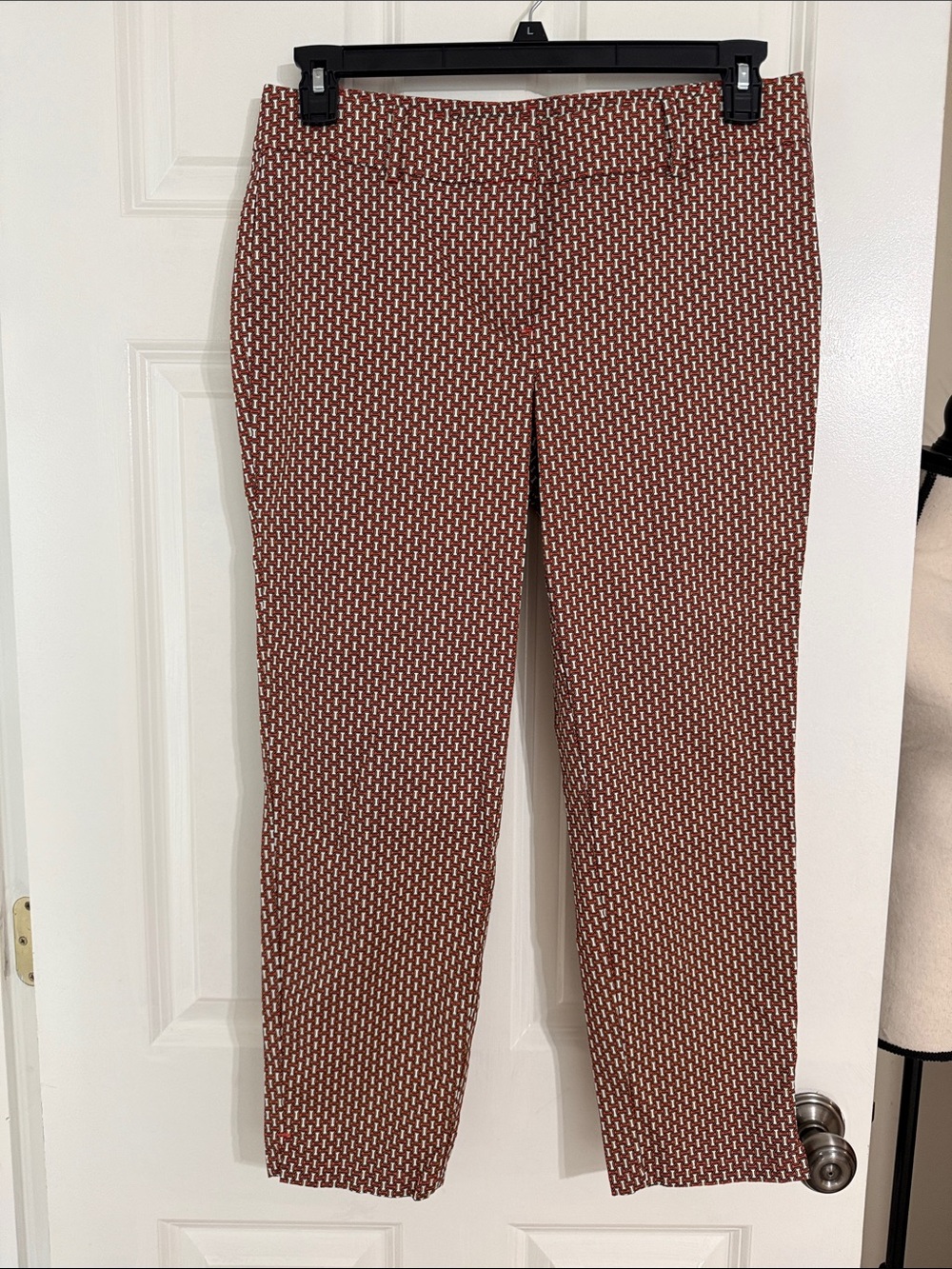Ann Taylor Brick Red Patterned Girls' Pull-On Pants